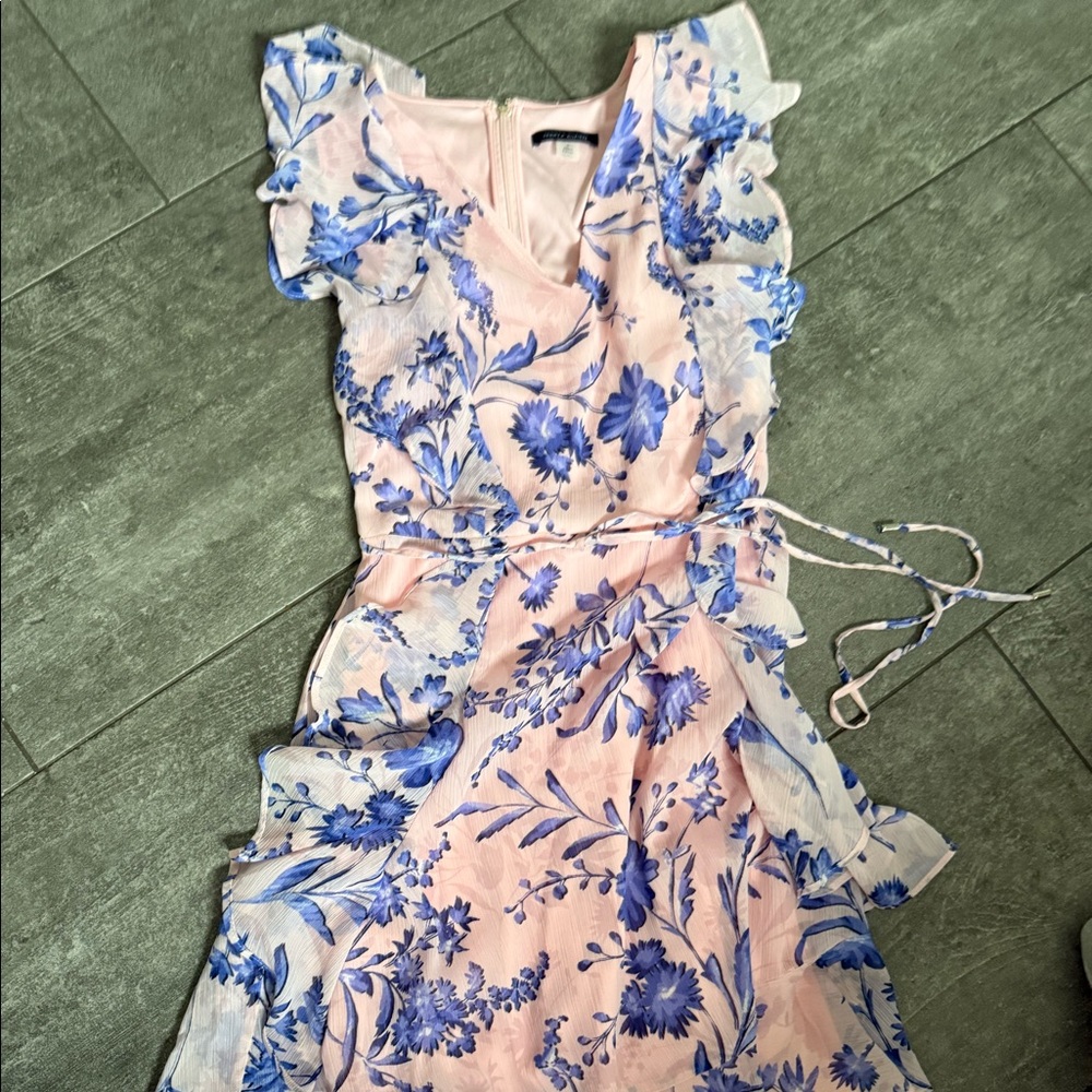 Tommy Hilfiger pink dress with blue flowers NWT